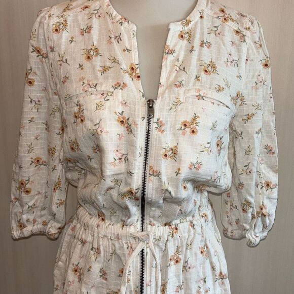 Mary Lawless Lee x Splendid spring floral romper short jumper Sz M - Picture 5 of 14